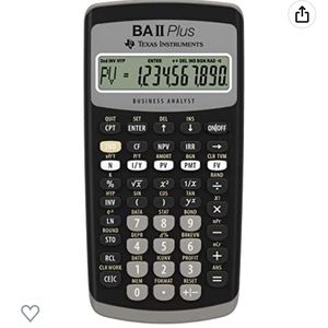 COPY - Texas Instruments BA II Plus Financial Calculator, Black